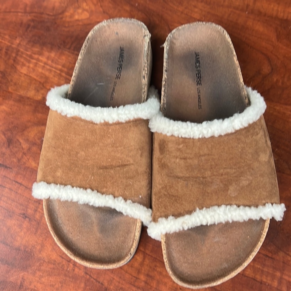 Shearling Cork Slide James Perse 10